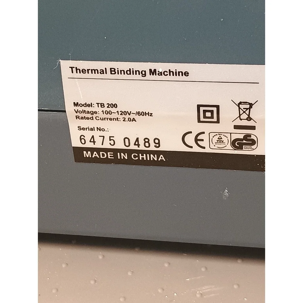 Thermal Binding Machine – TB-200 **Tested & Works**!!